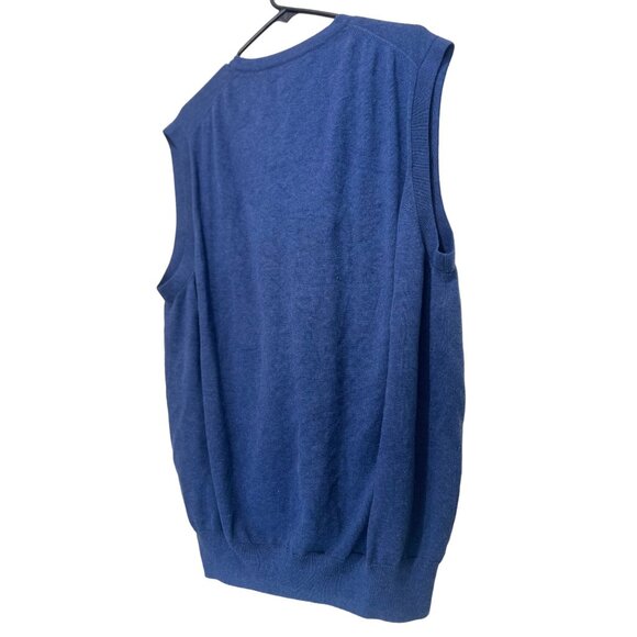 Fairway and Greene Golf Sweater Vest Mens Large Blue V-neck Pullover Pima Cotton - Picture 6 of 10